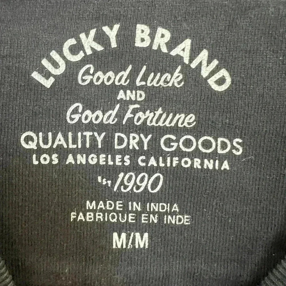 Lucky Brand Lasso Sueded Crew Sweatshirt. Black Size Medium - Picture 4 of 9